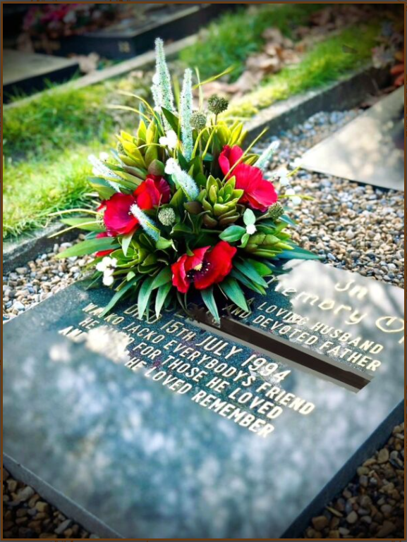 Floral grave pot by Inspired by Nicola